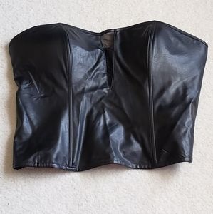 Black Leather Bustier